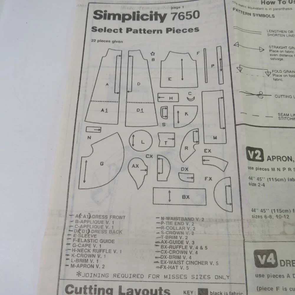 Simplicity 7650 sewing pattern Misses Large 18-20 Angel Pilgrim Prairie Witch